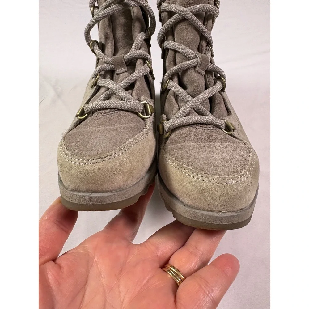 Sorel Sneakchic Alpine Bootie Women‎ 5 Suede Waterproof Hiking Winter Neural
